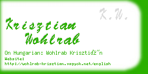 krisztian wohlrab business card